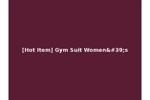 [Hot Item] Gym Suit Women's