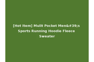 [Hot Item] Mulit Pocket Men's Sports Running Hoodie Fleece Sweater