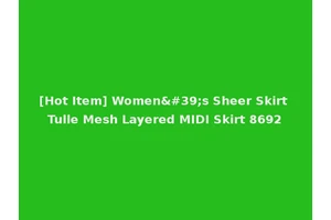 [Hot Item] Women's Sheer Skirt Tulle Mesh Layered MIDI Skirt 8692