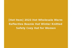 [Hot Item] 2023 Hot Wholesale Warm Reflective Beanie Hat Winter Knitted Safety Cozy Hat for Women