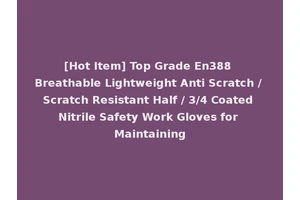 [Hot Item] Top Grade En388 Breathable Lightweight Anti Scratch / Scratch Resistant Half / 3/4 Coated Nitrile Safety Work Gloves for Maintaining