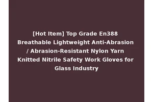 [Hot Item] Top Grade En388 Breathable Lightweight Anti-Abrasion / Abrasion-Resistant Nylon Yarn Knitted Nitrile Safety Work Gloves for Glass Industry
