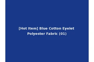 [Hot Item] Blue Cotton Eyelet Polyester Fabric (01)