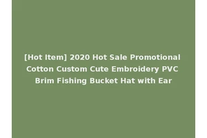 [Hot Item] 2020 Hot Sale Promotional Cotton Custom Cute Embroidery PVC Brim Fishing Bucket Hat with Ear