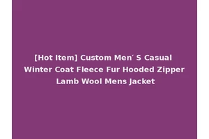 [Hot Item] Custom Men′ S Casual Winter Coat Fleece Fur Hooded Zipper Lamb Wool Mens Jacket