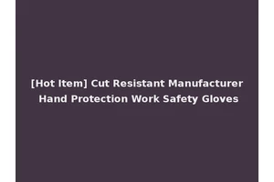 [Hot Item] Cut Resistant Manufacturer Hand Protection Work Safety Gloves