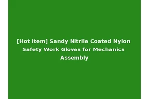 [Hot Item] Sandy Nitrile Coated Nylon Safety Work Gloves for Mechanics Assembly