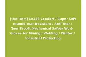 [Hot Item] En388 Comfort / Super Soft Aramid Tear Resistant / Anti Tear / Tear Prooft Mechanical Safety Work Gloves for Mining / Welding / Winter / Industrial Protecting