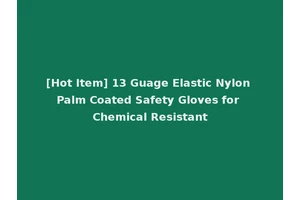 [Hot Item] 13 Guage Elastic Nylon Palm Coated Safety Gloves for Chemical Resistant