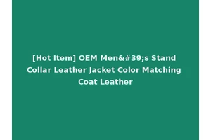 [Hot Item] OEM Men's Stand Collar Leather Jacket Color Matching Coat Leather