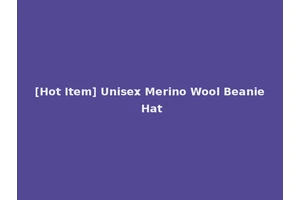 [Hot Item] Unisex Merino Wool Beanie Hat