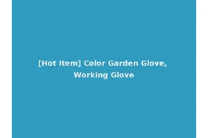 [Hot Item] Color Garden Glove, Working Glove