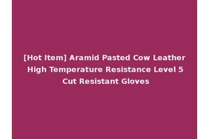 [Hot Item] Aramid Pasted Cow Leather High Temperature Resistance Level 5 Cut Resistant Gloves