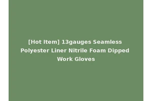 [Hot Item] 13gauges Seamless Polyester Liner Nitrile Foam Dipped Work Gloves