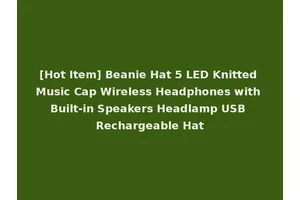 [Hot Item] Beanie Hat 5 LED Knitted Music Cap Wireless Headphones with Built-in Speakers Headlamp USB Rechargeable Hat