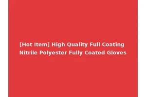 [Hot Item] High Quality Full Coating Nitrile Polyester Fully Coated Gloves