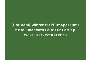 [Hot Item] Winter Plaid Trooper Hat /Micro Fiber with Faux Fur Earflap Warm Hat (YZDH-H915)