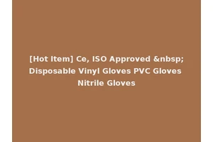 [Hot Item] Ce, ISO Approved &nbsp;Disposable Vinyl Gloves PVC Gloves Nitrile Gloves
