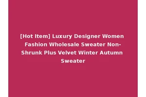 [Hot Item] Luxury Designer Women Fashion Wholesale Sweater Non-Shrunk Plus Velvet Winter Autumn Sweater