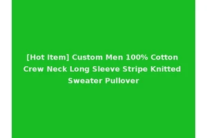 [Hot Item] Custom Men 100% Cotton Crew Neck Long Sleeve Stripe Knitted Sweater Pullover