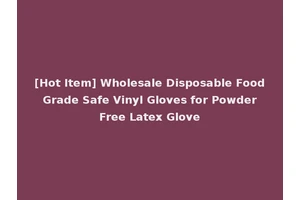 [Hot Item] Wholesale Disposable Food Grade Safe Vinyl Gloves for Powder Free Latex Glove