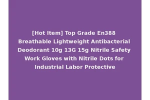 [Hot Item] Top Grade En388 Breathable Lightweight Antibacterial Deodorant 10g 13G 15g Nitrile Safety Work Gloves with Nitrile Dots for Industrial Labor Protective