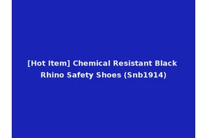 [Hot Item] Chemical Resistant Black Rhino Safety Shoes (Snb1914)