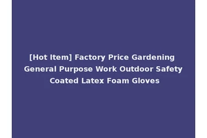 [Hot Item] Factory Price Gardening General Purpose Work Outdoor Safety Coated Latex Foam Gloves