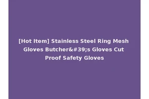 [Hot Item] Stainless Steel Ring Mesh Gloves Butcher's Gloves Cut Proof Safety Gloves