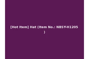 [Hot Item] Hat (Item No.: NBSY-H1205)