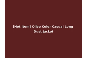 [Hot Item] Olive Color Casual Long Dust Jacket