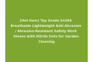 [Hot Item] Top Grade En388 Breathable Lightweight Anti-Abrasion / Abrasion-Resistant Safety Work Gloves with Nitrile Dots for Garden Cleaning