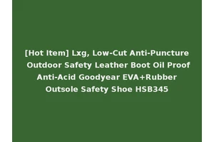 [Hot Item] Lxg, Low-Cut Anti-Puncture Outdoor Safety Leather Boot Oil Proof Anti-Acid Goodyear EVA+Rubber Outsole Safety Shoe HSB345