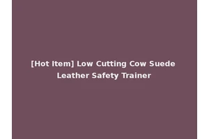 [Hot Item] Low Cutting Cow Suede Leather Safety Trainer