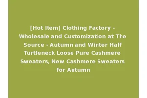 [Hot Item] Clothing Factory - Wholesale and Customization at The Source - Autumn and Winter Half Turtleneck Loose Pure Cashmere Sweaters, New Cashmere Sweaters for Autumn