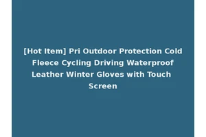 [Hot Item] Pri Outdoor Protection Cold Fleece Cycling Driving Waterproof Leather Winter Gloves with Touch Screen