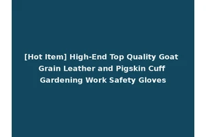 [Hot Item] High-End Top Quality Goat Grain Leather and Pigskin Cuff Gardening Work Safety Gloves