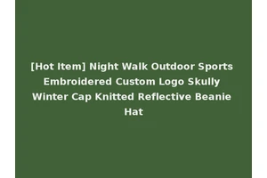 [Hot Item] Night Walk Outdoor Sports Embroidered Custom Logo Skully Winter Cap Knitted Reflective Beanie Hat