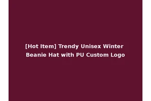 [Hot Item] Trendy Unisex Winter Beanie Hat with PU Custom Logo