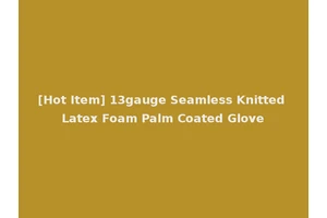 [Hot Item] 13gauge Seamless Knitted Latex Foam Palm Coated Glove