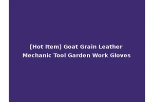 [Hot Item] Goat Grain Leather Mechanic Tool Garden Work Gloves