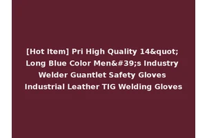 [Hot Item] Pri High Quality 14" Long Blue Color Men's Industry Welder Guantlet Safety Gloves Industrial Leather TIG Welding Gloves