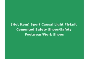 [Hot Item] Sport Causal Light Flyknit Cemented Safety Shoes/Safety Footwear/Work Shoes