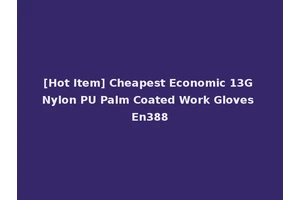 [Hot Item] Cheapest Economic 13G Nylon PU Palm Coated Work Gloves En388
