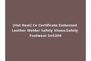 [Hot Item] Ce Certificate Embossed Leather Welder Safety Shoes/Safety Footwear Sn5304