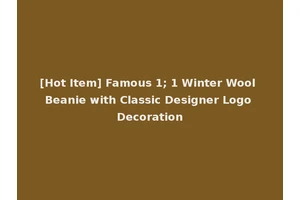 [Hot Item] Famous 1; 1 Winter Wool Beanie with Classic Designer Logo Decoration