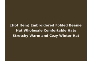 [Hot Item] Embroidered Folded Beanie Hat Wholesale Comfortable Hats Stretchy Warm and Cozy Winter Hat