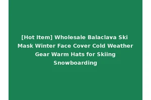 [Hot Item] Wholesale Balaclava Ski Mask Winter Face Cover Cold Weather Gear Warm Hats for Skiing Snowboarding
