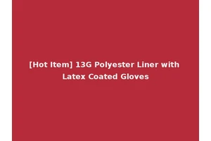 [Hot Item] 13G Polyester Liner with Latex Coated Gloves