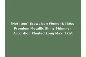 [Hot Item] Ecowalson Women's Premium Metallic Shiny Shimmer Accordion Pleated Long Maxi Skirt